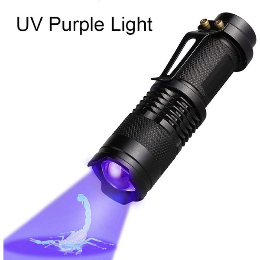 Dgspirit LED Uv 395NM El Feneri Torch Işık Ultra Viole Işık Mor Işık Uv Lamba Aa Pil Marker Checker Algılama (Yurt Dışından) El Feneri Fiyatı