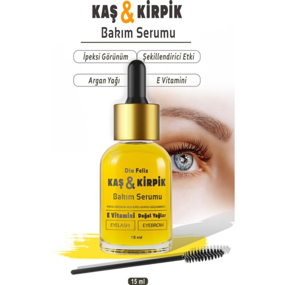 Dia Feliz Kaş & Kirpik Bakım Serumu - E Vitamini - Argan Yağı - Doğal Yağlar Cilt ve Yüz Bakımı Fiyatı