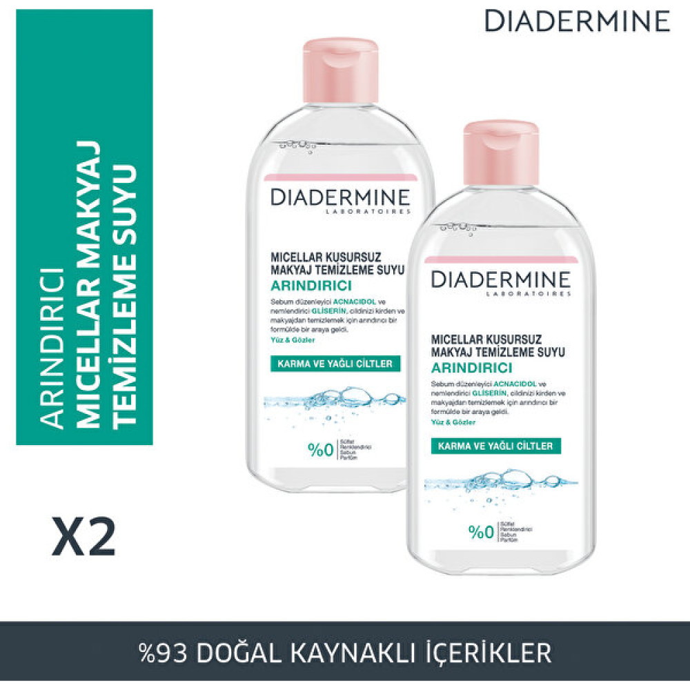 Diadermine Arındırıcı Micellar Kusursuz Makyaj Temizleme Suyu 400 Ml X 2 Makyaj Temizleyicileri Fiyatı