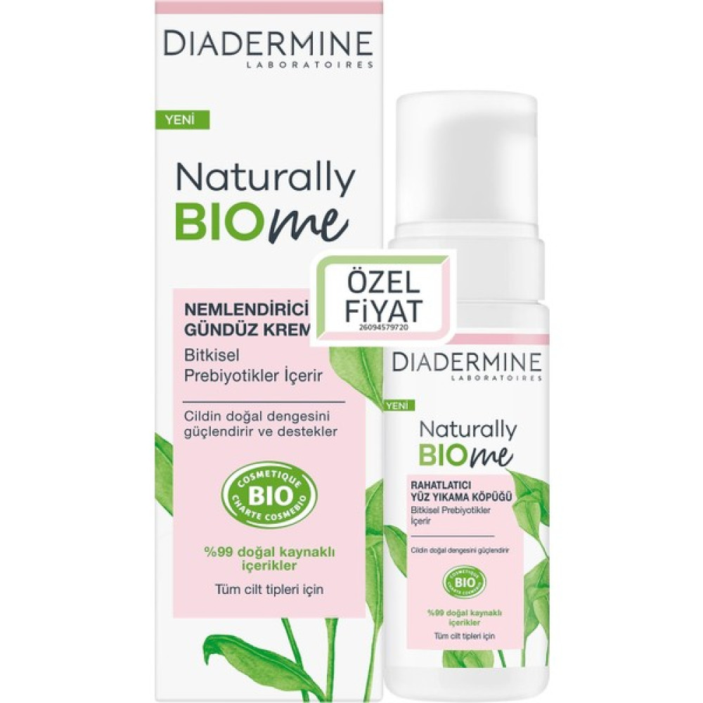 Diadermine Bio Me Gündüz Kremi + Bio Me Rahatlatıcı Yüz Yıkama Köpüğü 2'li Set Anti-Aging / Yaşlanma Karşıtı Fiyatı
