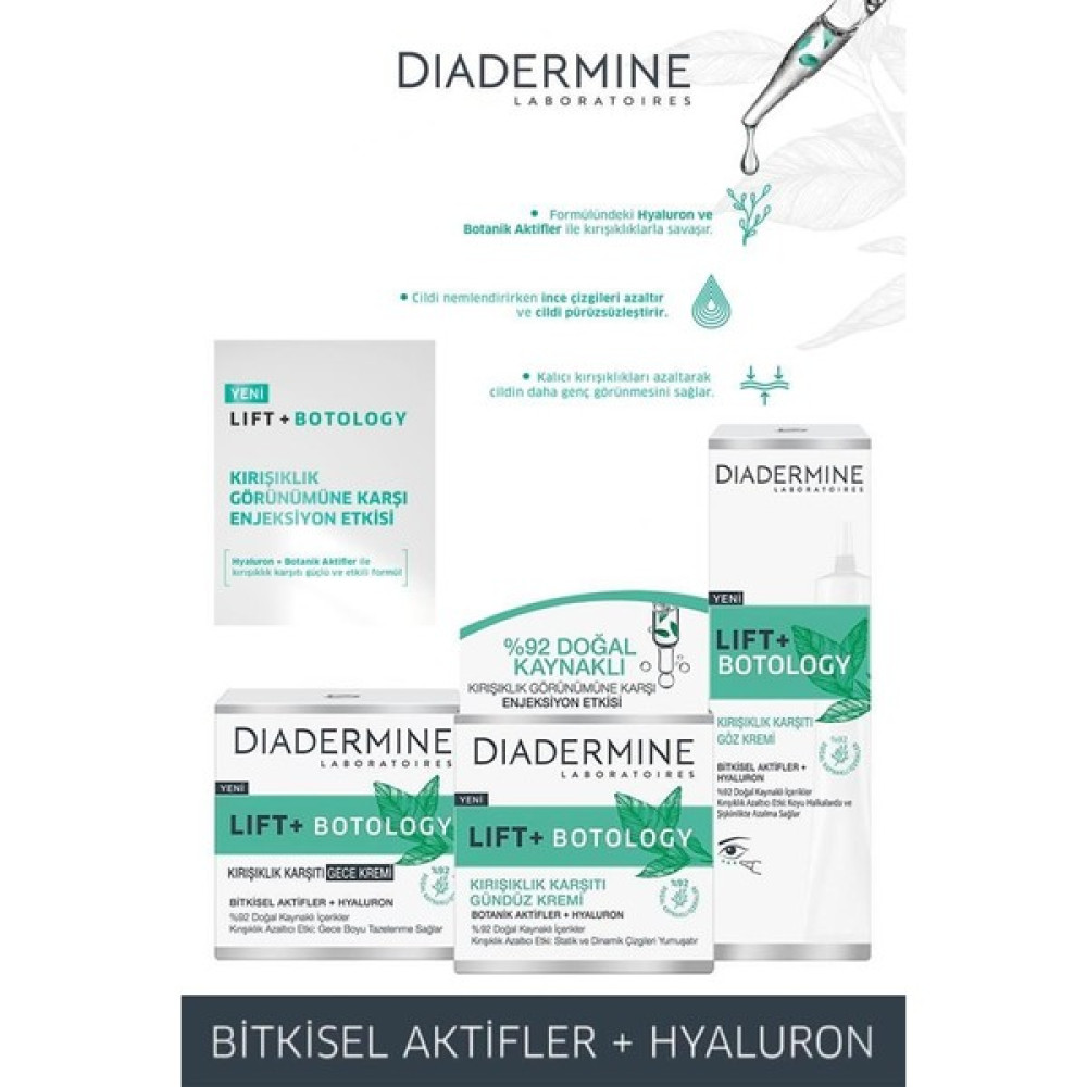 Diadermine Diadermine lift + Botology Cilt Bakım Seti 3 Nemlendiriciler Fiyatı