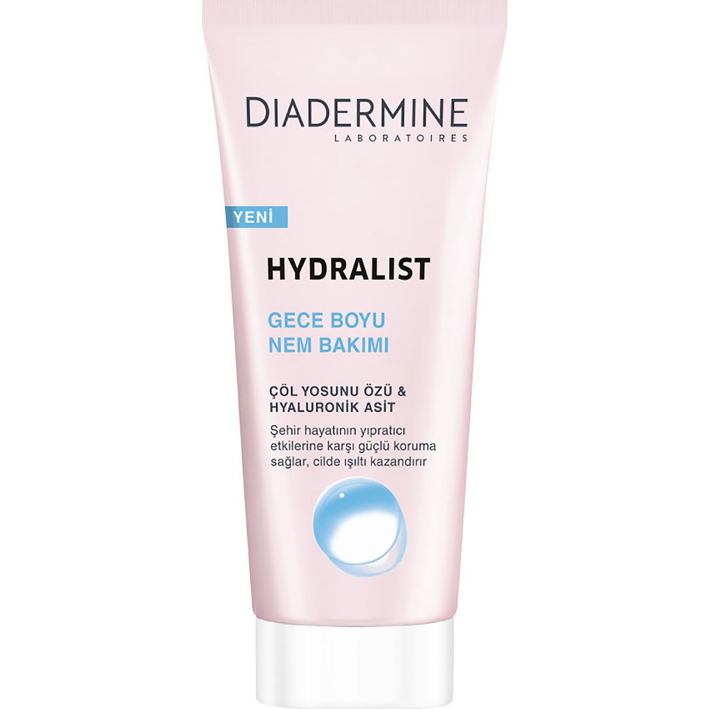 Diadermine Hydralist Gece Boyu Nem Bakımı Çöl Yosunu Özü & Hyaluronik Asit 100 ml Diğer Fiyatı