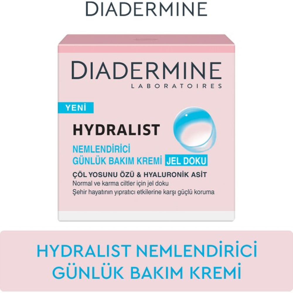 Diadermine Hydralist Nemlendirici Bakım Kremi Jel Doku 50 ML Nemlendiriciler Fiyatı