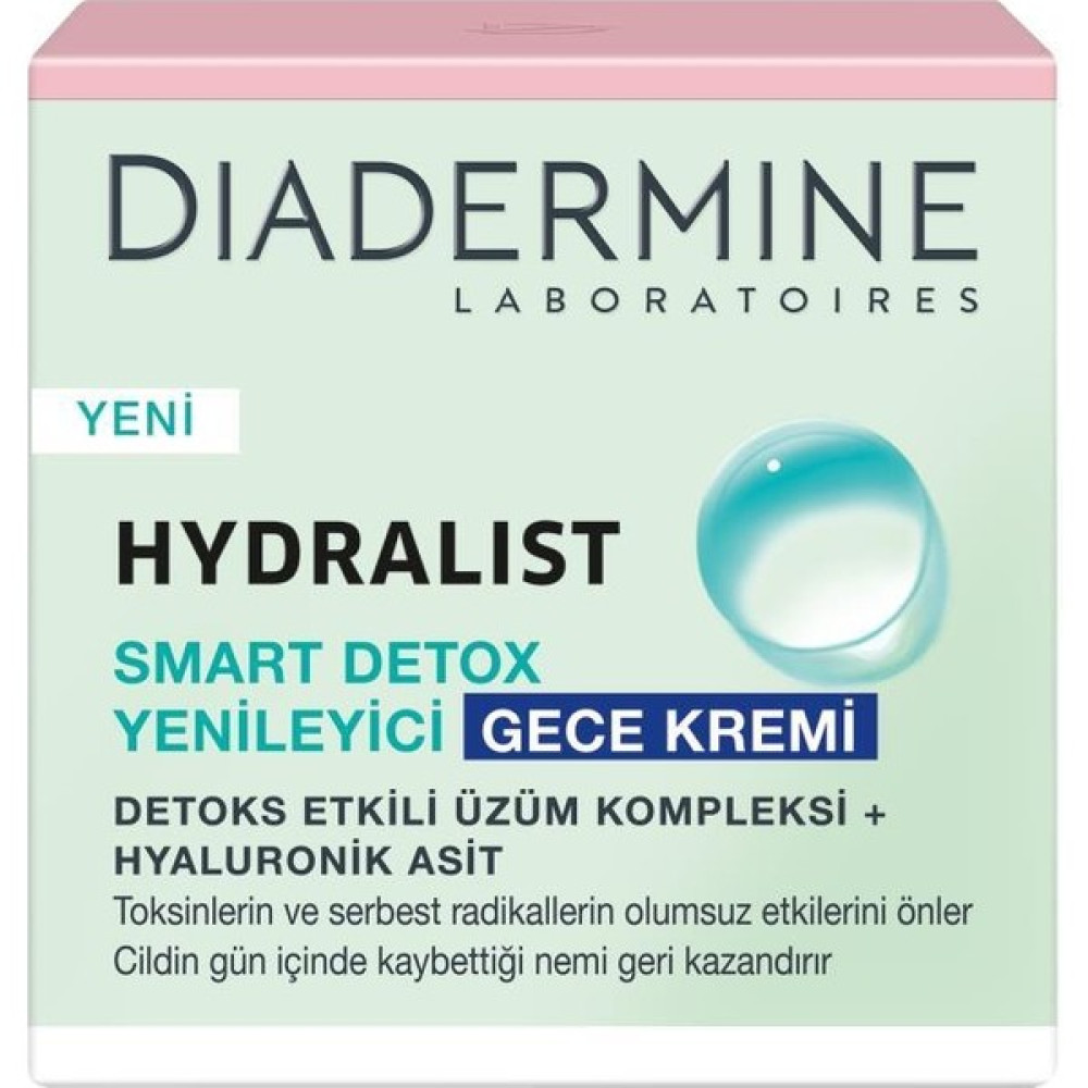 Diadermine Hydralist Smart Detox Yenileyici Gece Kremi 50 ml Gece Kremleri Fiyatı