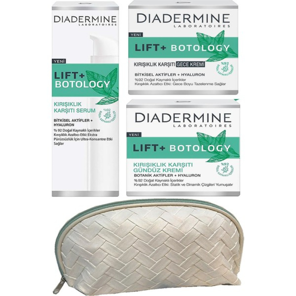 Diadermine Lift+ Botology Kırışık Karşıtı Gündüz+Gece Kremi+Serum+Çanta Anti-Aging / Yaşlanma Karşıtı Fiyatı
