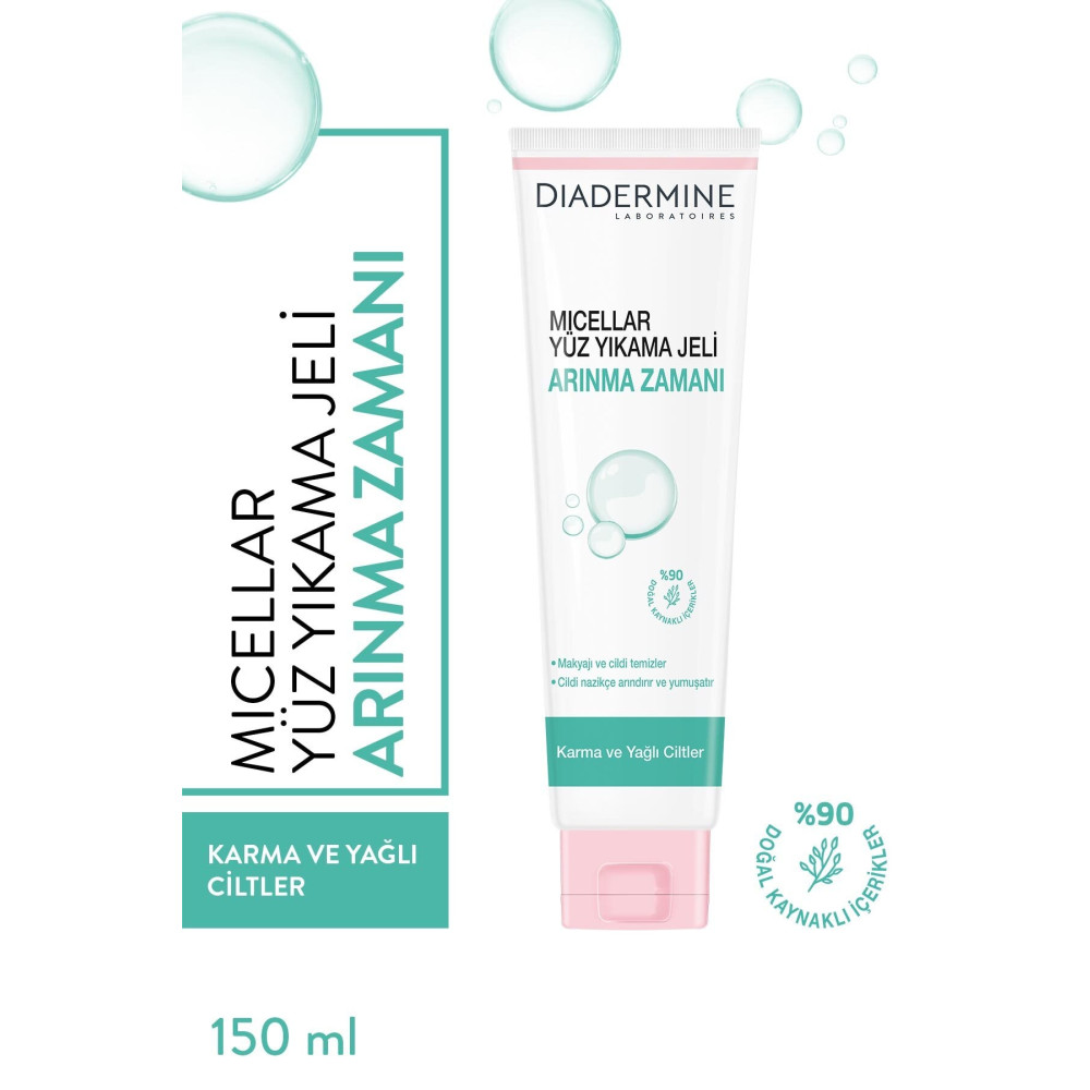 Diadermine Micellar Yüz Yıkama Jeli Arınma Zamanı 150 Ml Cilt Temizleme ve Peeling Fiyatı