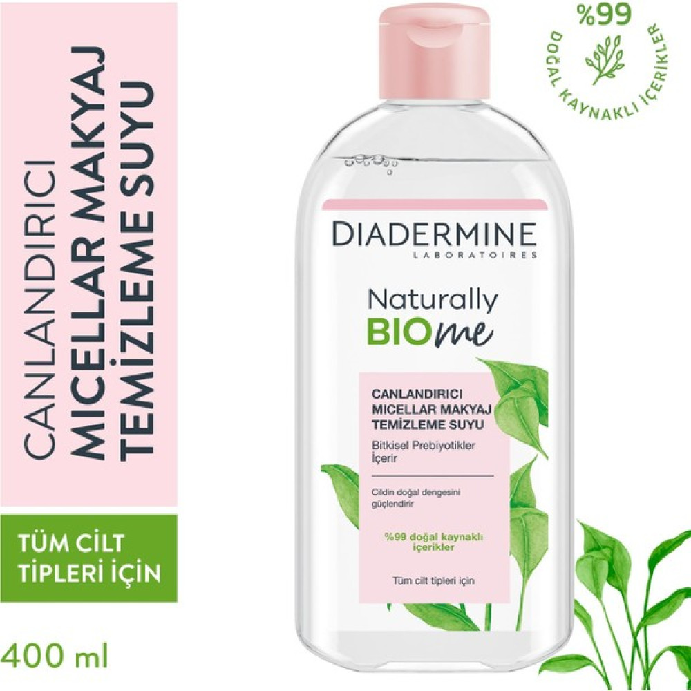 Diadermine Naturally Bio Me Canlandırıcı Micellar Makyaj Temizleme Suyu 400 ML Makyaj Temizleyicileri Fiyatı