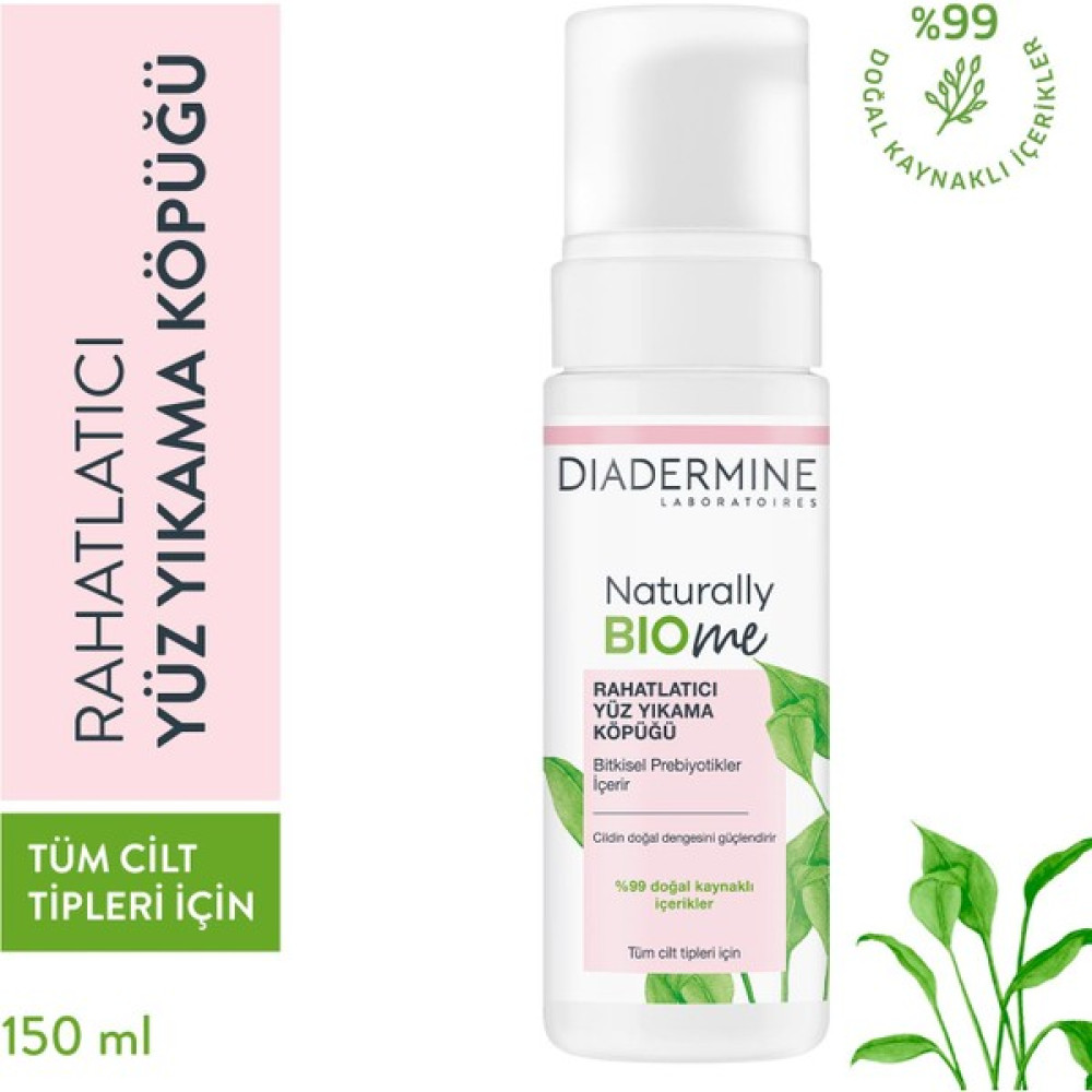 Diadermine Naturally Bio Me Rahatlatıcı Yüz Yıkama Köpüğü 150 ML Cilt Temizleme ve Peeling Fiyatı