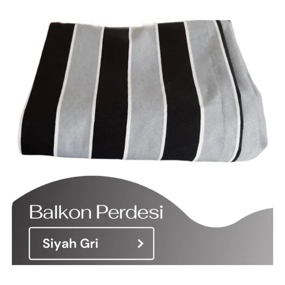 Diamon Dila Balkon Perdesi Branda+Güneşlik+Gölgelik - 100 x 180 cm - Siyah - Gri Güneşlik Fiyatı