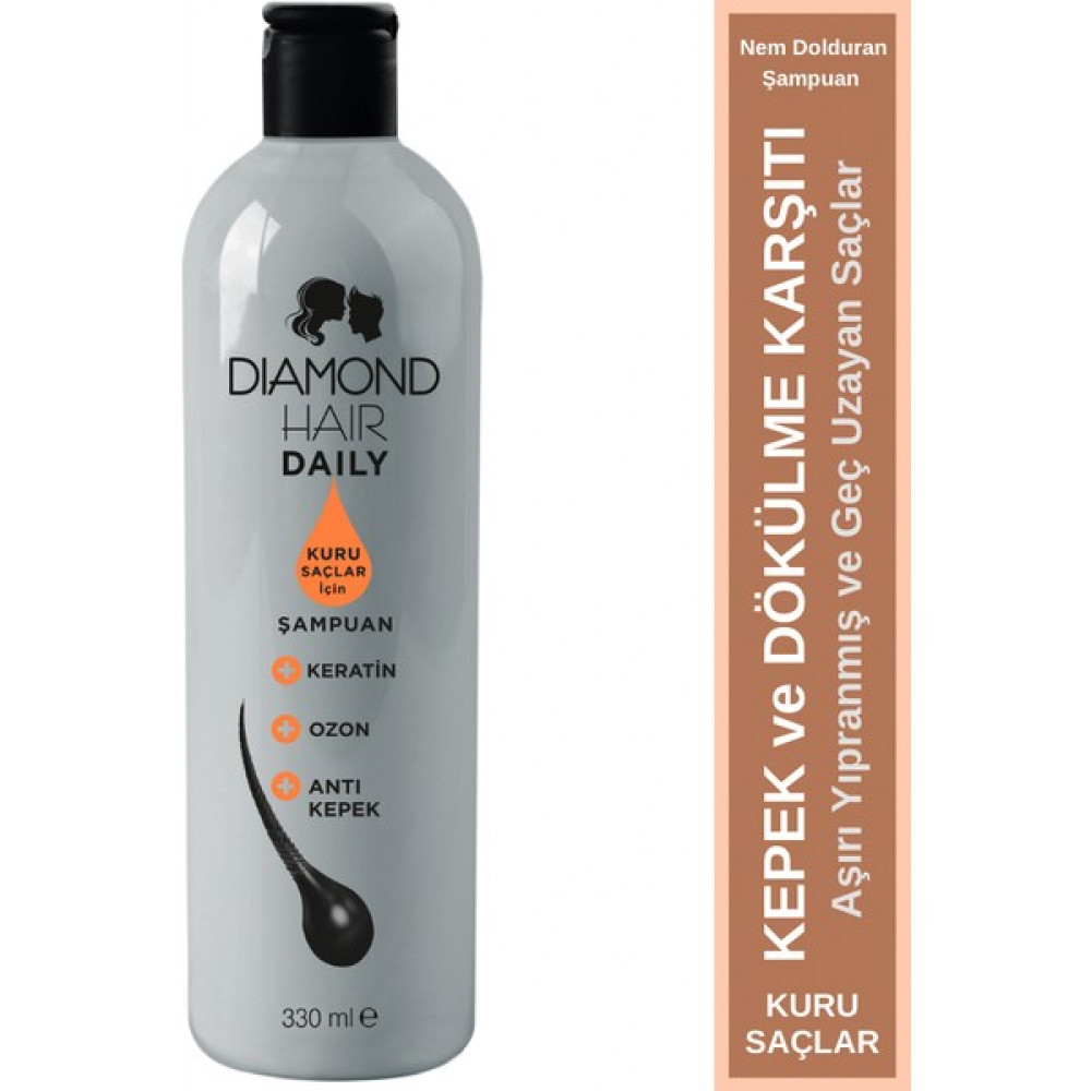 Diamond Hair Daily Kuru Saçlar İçin Şampuan / Dökülme Karşıtı Kepek Önleyici Nem Dolduran Geç Uzayan Yıpranmış Saçlar Şampuan ve Saç Kremi Fiyatı
