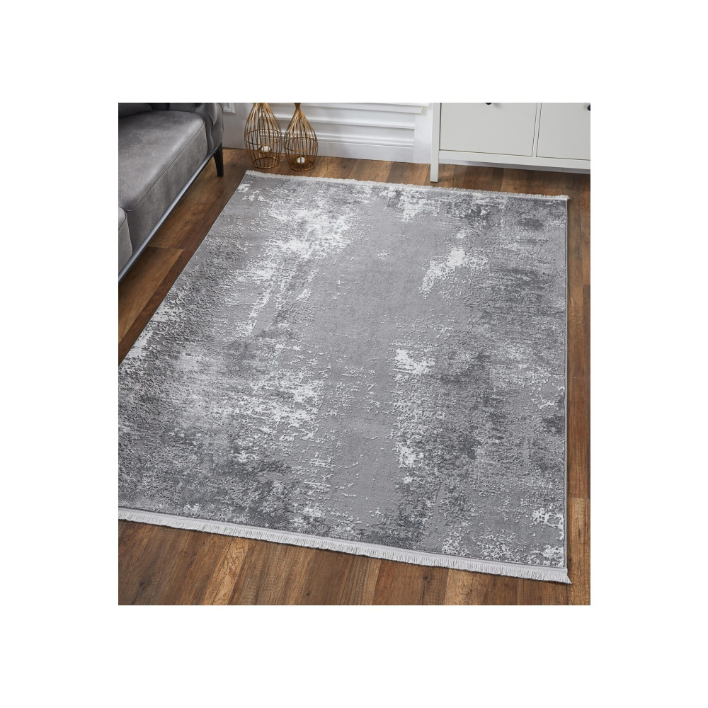 DİAMOND HALI Saçaklı Dokuma Halı Tr197 Gri 80 x 300 Beden Kilim Fiyatı