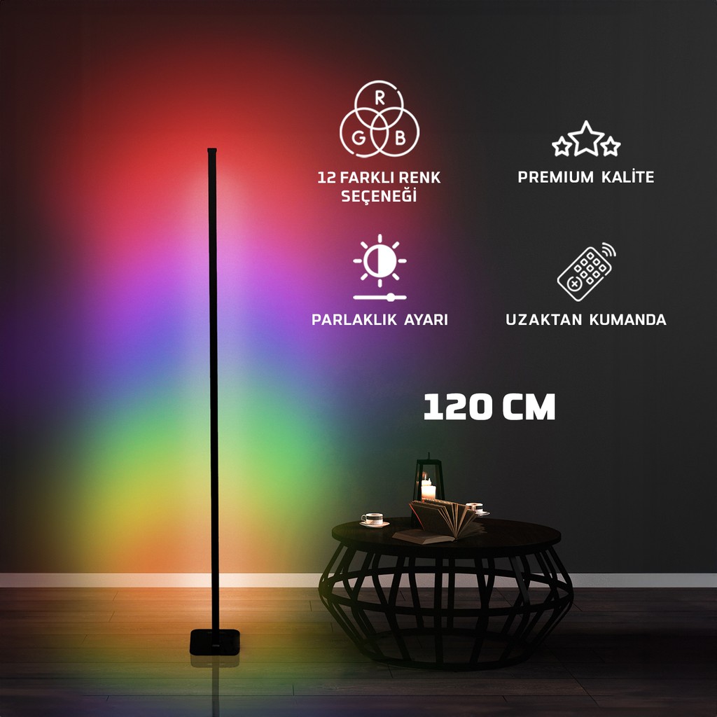 Diamond Light Oda Aydınlatma Sistemi Full Rgb Full Renk -Kumandalı - Siyah TV Aksesuarları Fiyatı