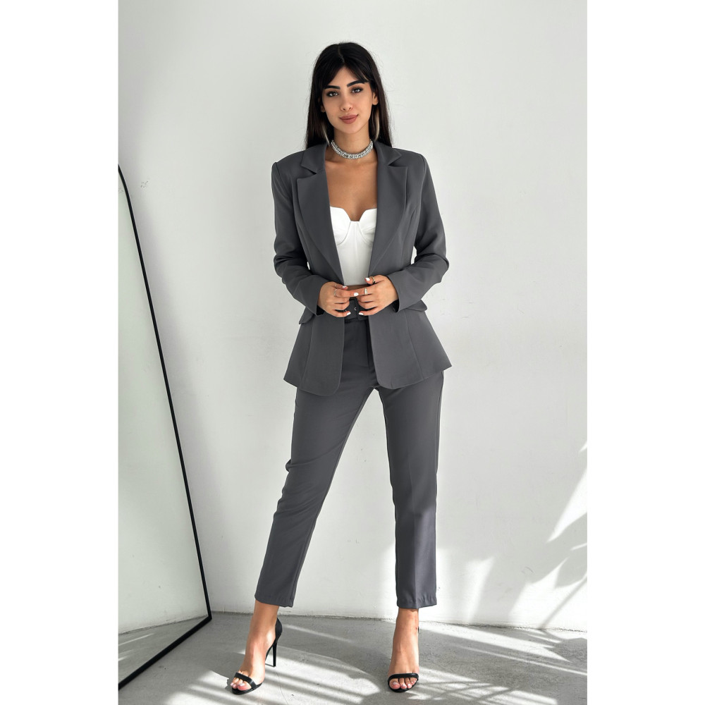 diaves Gri Kruvaze Blazer Ceket Havuç Pantolon Takım Elbise M Beden Erkek Takım Elbise Fiyatı