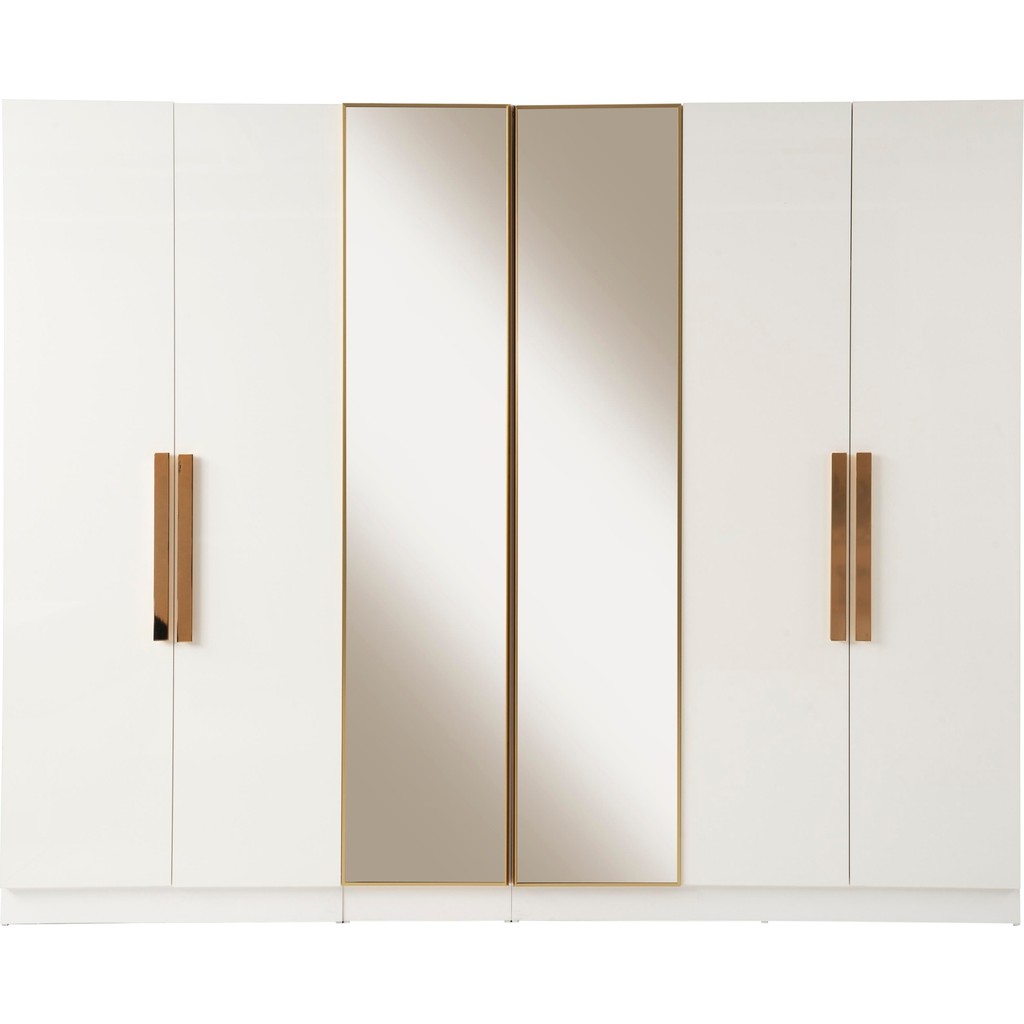 Dicle 6 Kapaklı Gardırop %100 Mdf - Aytaşı Rengi Gardrop & Dolap Fiyatı