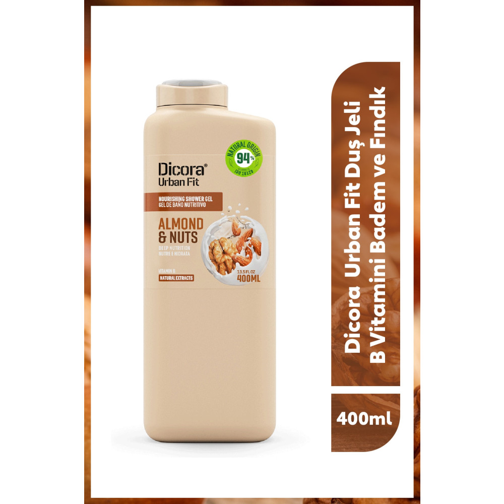 DICORA URBAN FIT B Vitamini Badem ve Fındık Duş Jeli 400 ml Duş Jelleri ve Banyo Köpükleri Fiyatı