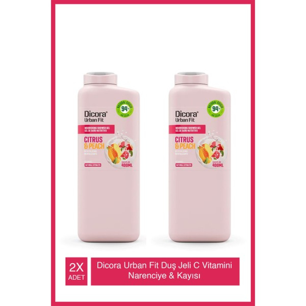 Dicora Urban Fit C Vitamini Narenciye & Kayısı Aromalı Duş Jeli 400 ml X2 Adet Duş Jelleri ve Banyo Köpükleri Fiyatı