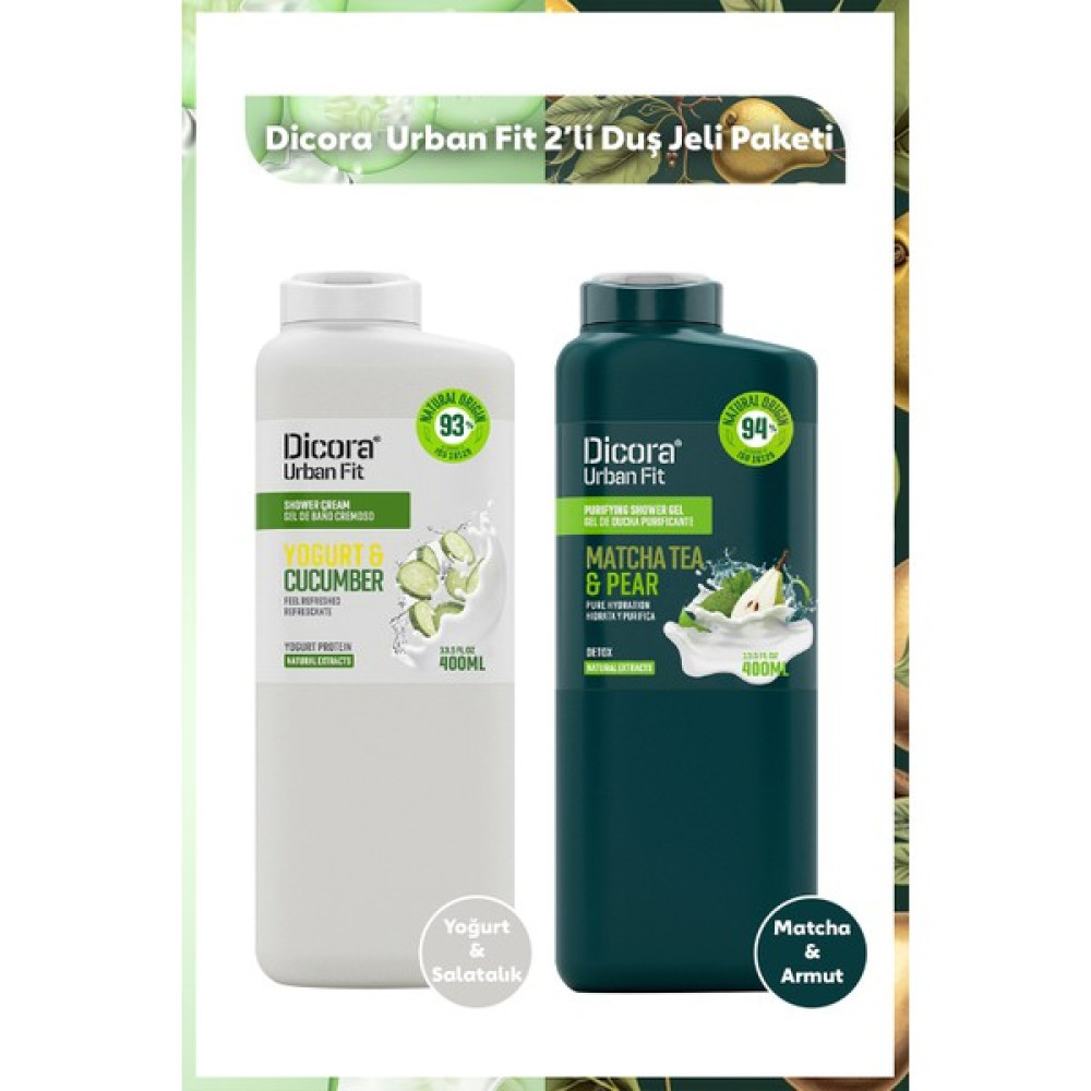 Dicora Urban Fit Yoğurt&salatalık + Matcha Tea&pear Duş Jeli Paketi Duş Jelleri ve Banyo Köpükleri Fiyatı