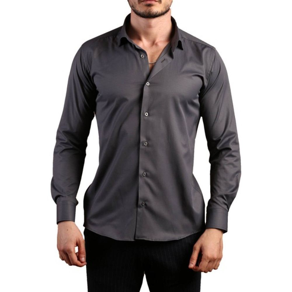 Dicotto Koyu Gri Ekstra Dar Kesim Likralı Esnek Micro Kumaş Kol Düğmeli Slim Fit Erkek Gömlek - 195-7 Erkek Gömlek Fiyatı