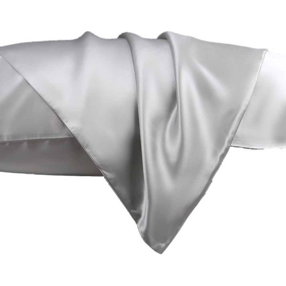 Didadi %100 Ipek Yastık Kılıfı, Fermuarlı Zarf Tarzı Dut Ipek Yastık Kılıfı, Çift Taraflı Ipek (Yurt Dışından) - 48*74cm - Gümüş Grisi Yastık Kılıfı Fiyatı