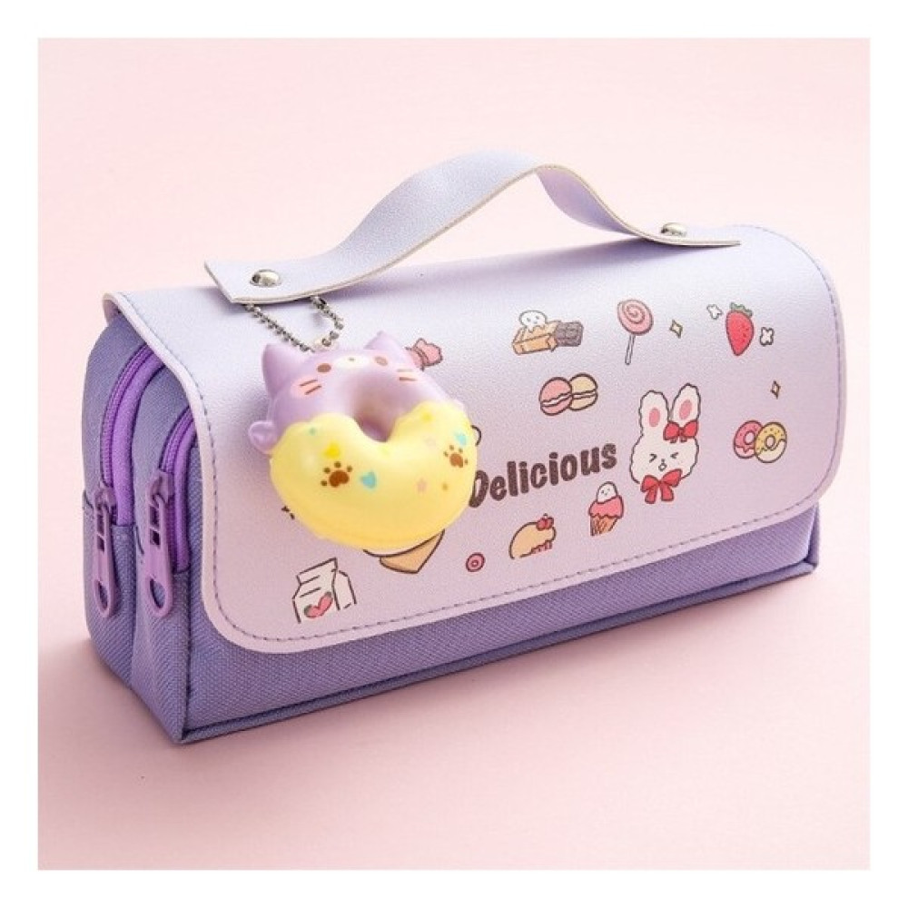 Didara Hobide Hobi 3D Sevimli Donut Squishy Kalem Kutusu Mor (Yurt Dışından) Kalemlik (Kalem Kutusu) Fiyatı