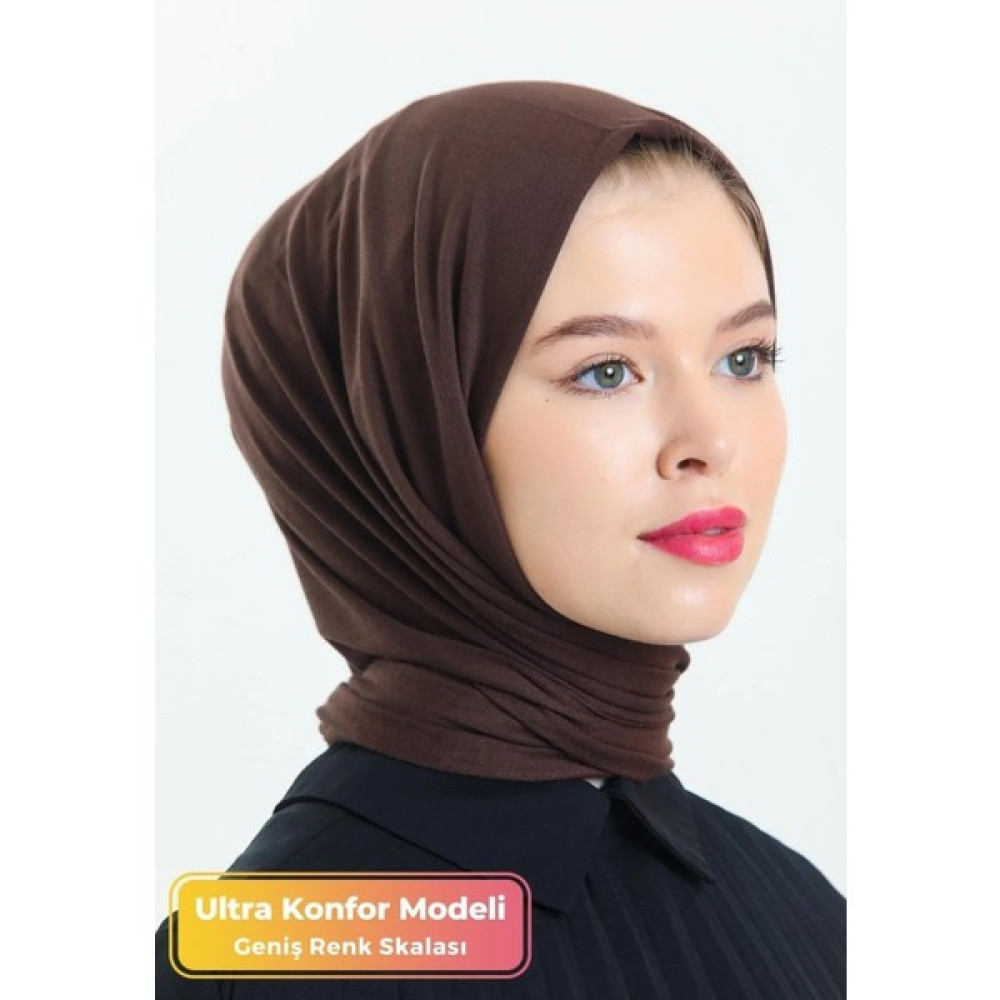 Didari Butik Konforlu & Pratik Özel Seri Penye Tesettür Şal Kırışmaz & Ütü Gerektirmez Düz Tek Renk Şal Acı Kahve Şal / Fular & Eşarp Fiyatı