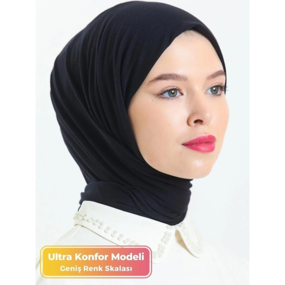 Didari Butik Konforlu & Pratik Özel Seri Penye Tesettür Şal Kırışmaz & Ütü Gerektirmez Düz Tek Renk Şal Siyah Şal / Fular & Eşarp Fiyatı