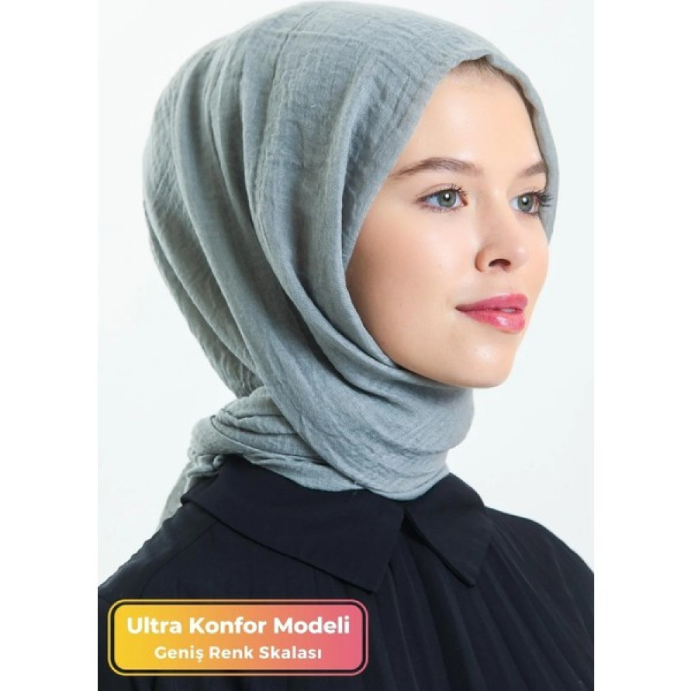 Didari Butik Ultra Konfor %100 Pamuk Bürümcük Model Pratik Caz Eşarp Düz Tek Renk Tesettür Şal Petrol Yeşili Şal / Fular & Eşarp Fiyatı