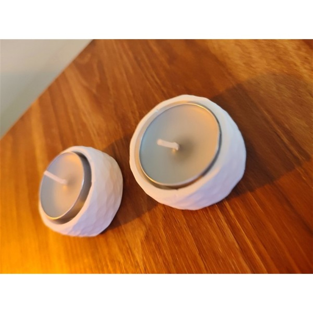 Didim Trend Dekor Mumluk Tealight 2'li Takım Beyaz Beton Taştozu Set Şamdan Fiyatı