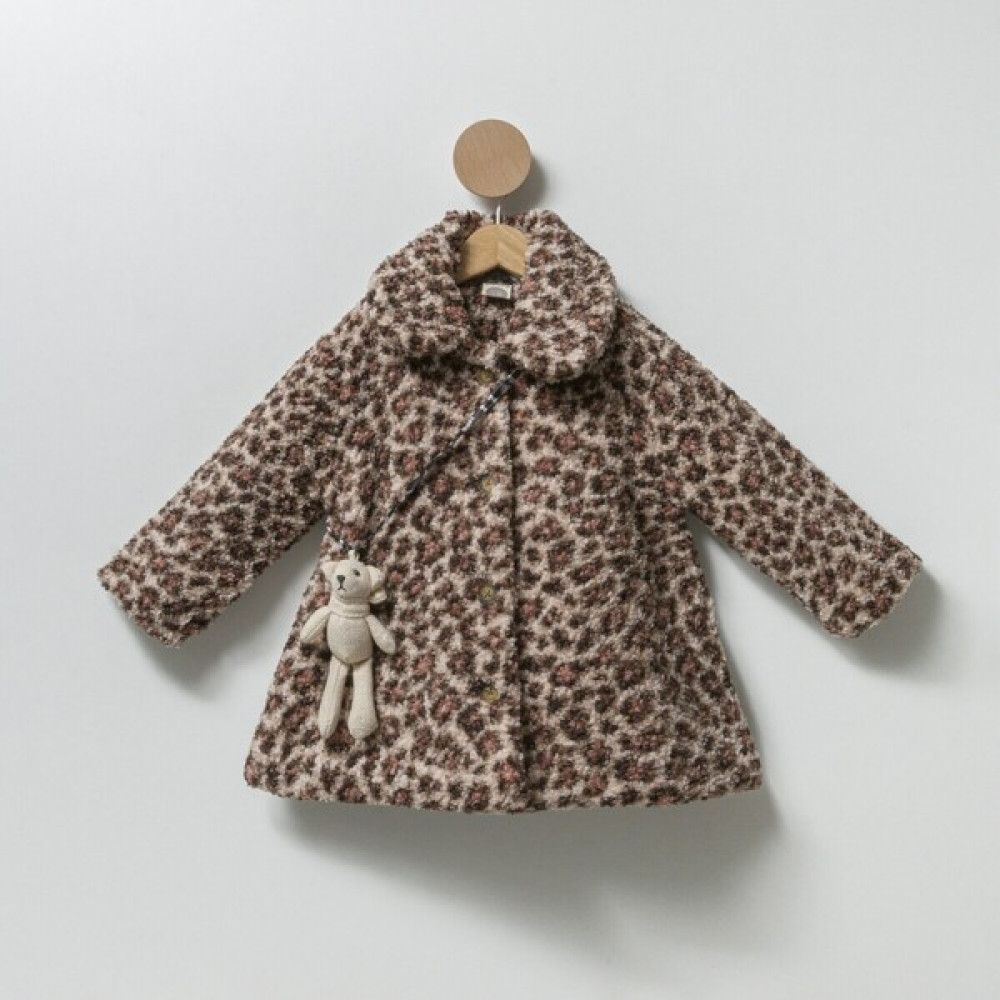 Didu Store Cumino Leopar Desenli Kız Çocuğu Peluş Mont Bebek Montu Fiyatı
