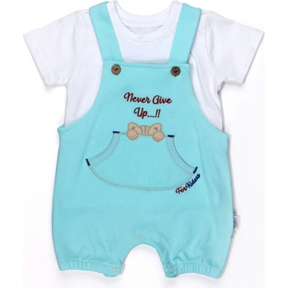 Didu Store Erkek Bebek Mesajlı Bebek Salopet ve T-Shirt Seti Bebek Tulumu Fiyatı
