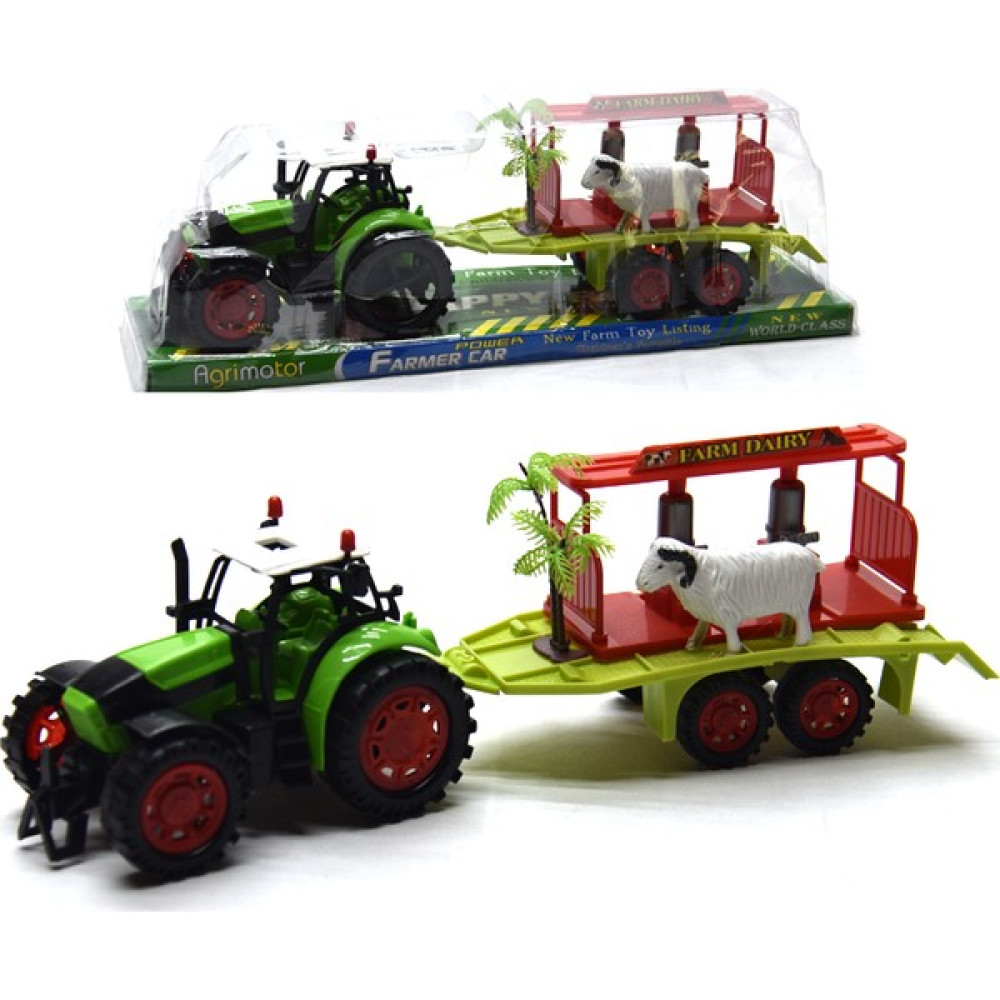 Diecast Hayvan Taşıyan Çiftlik Çek-Bırak Remorklu Traktör Oyuncak Araç Fiyatı
