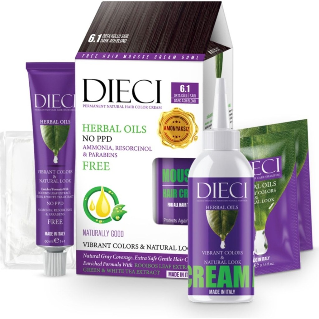 DIECI Amonyaksız Kit Saç Boyası - 6.1 Saç Boyası Fiyatı