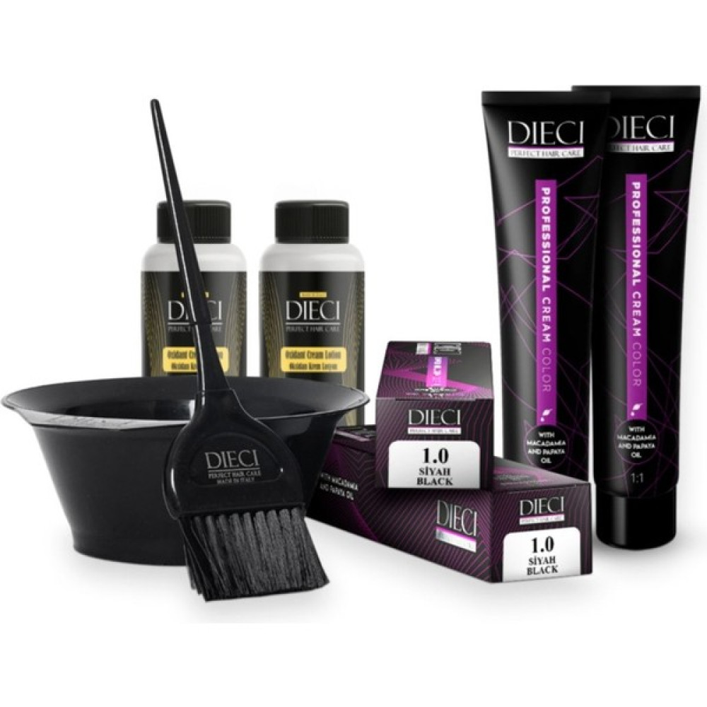 DIECI Tüp Saç Boyası 2'li Set 1.0 Siyah Black Saç Boyası Fiyatı