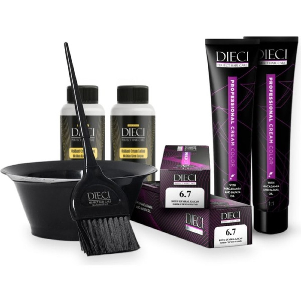 DIECI Tüp Saç Boyası 2'li Set 6.7 Koyu Kumral Kakao Dark Cocoa Blond Saç Boyası Fiyatı