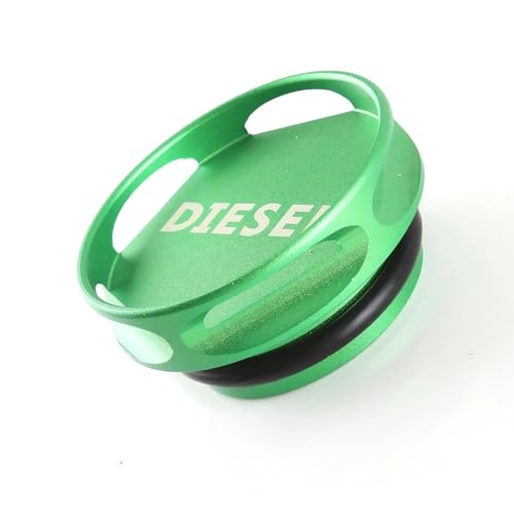 Diesel Fuel Cap for Ram and GM 3.0L Duramax-Updated Larger Magnetic Aluminum Tank Gas Cap fit 2013-2018 Ram 1500 2500 3500,2019-2024 GM Pick-up Truck Accessories Replacement Eco Tanks Magnetic Green Fuel Cap Fiyatı