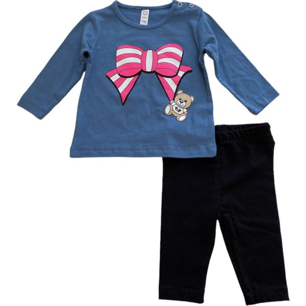 Difa Kids Fiyonklu Ayıcık Baskılı Kız Bebek Ikili Takım Bebek Giysi Takım Fiyatı