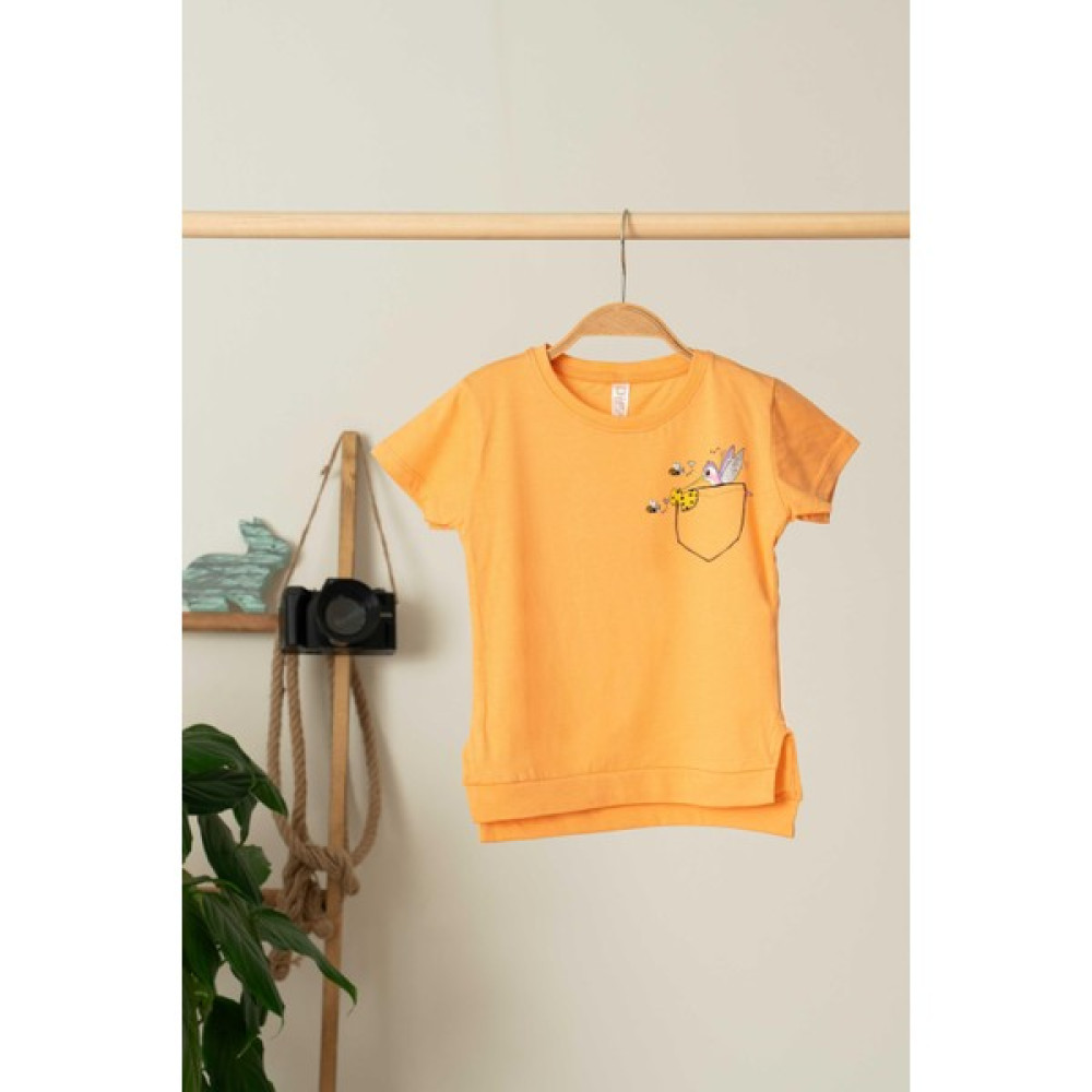 Difa Kids Kuş Baskılı Kız Çocuk T-Shirt Kız Çocuk T-shirt Fiyatı