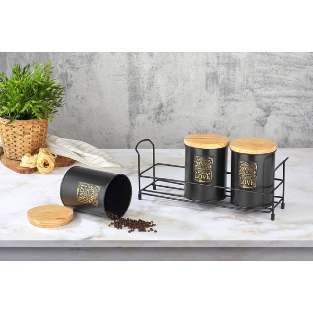 Diğdem Home Tezgah Üstü Telli Üçlü Baharatlık - Siyah - 100 ml Baharat Setleri & Baharatlıklar Fiyatı