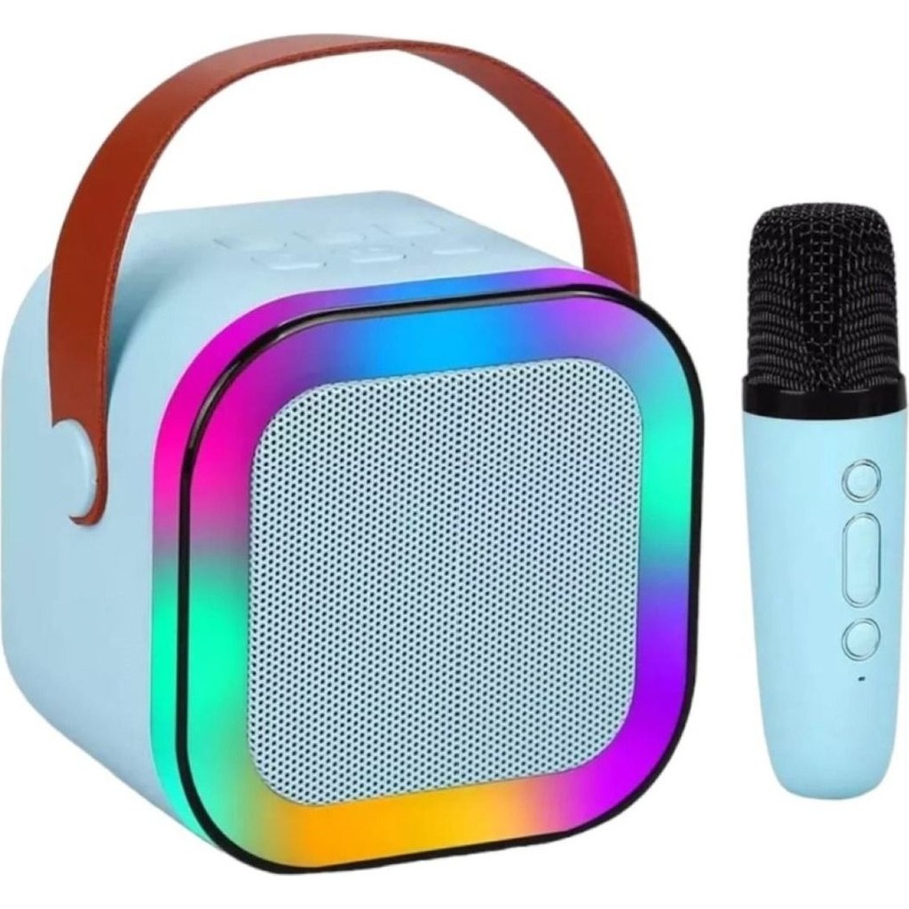Digi Monster K12 Karaoke Makinesi | Taşınabilir Bluetooth Hoparlörlü | 1 Kablosuz Mikrofon | Eğlence Deneyimi - Mavi Stüdyo Mikrofonu Fiyatı
