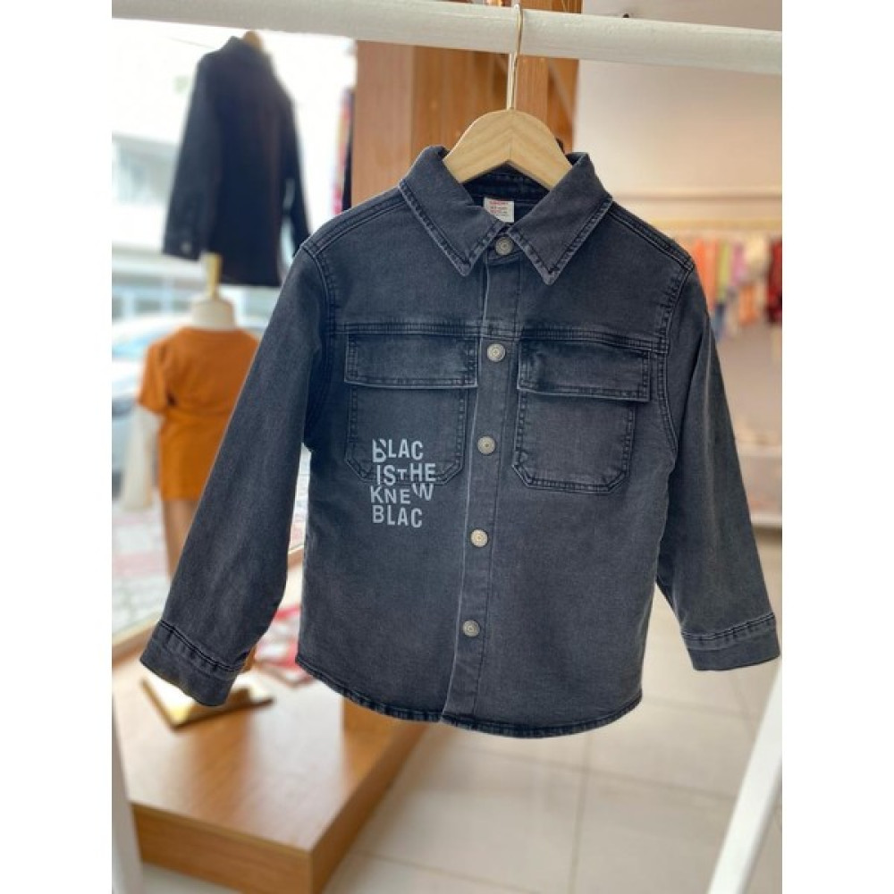 Digidi Kids Erkek Çocuk Füme Rengi Denim Kumaş Kalın Kot Gömlek-Ceket 3-8 Yaş Erkek Çocuk Gömlek Fiyatı
