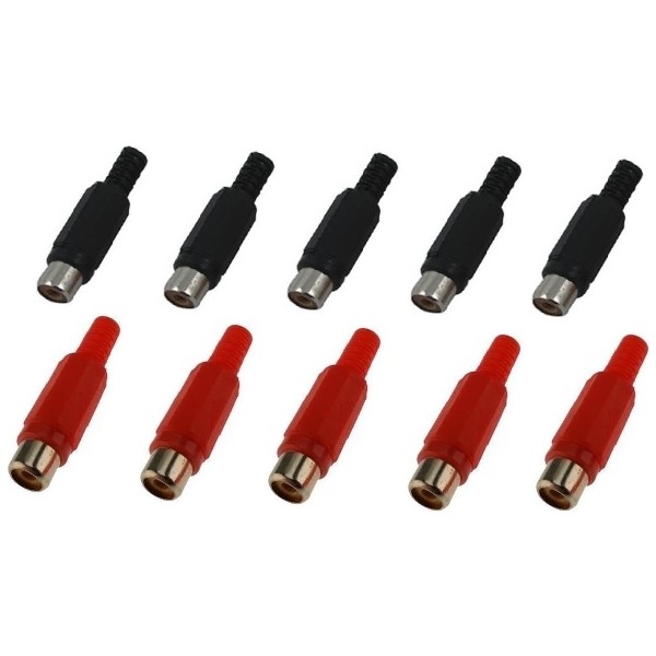 Digielektro Rca Dişi Konnektör Tos Jak Fiş 5 Set Diğer Fiyatı