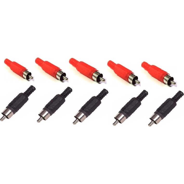 Digielektro Rca Erkek Konnektör Tos Jak Fiş 5 Set Diğer Fiyatı
