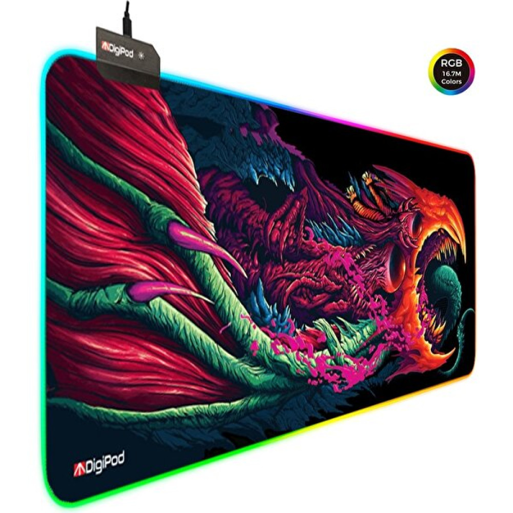 Digipod RGB Gaming Oyuncu Mousepad  90X40 XXL  Kaymaz Taban HYPER 4mm  Kalınlık - Renkli Mouse Pad Fiyatı