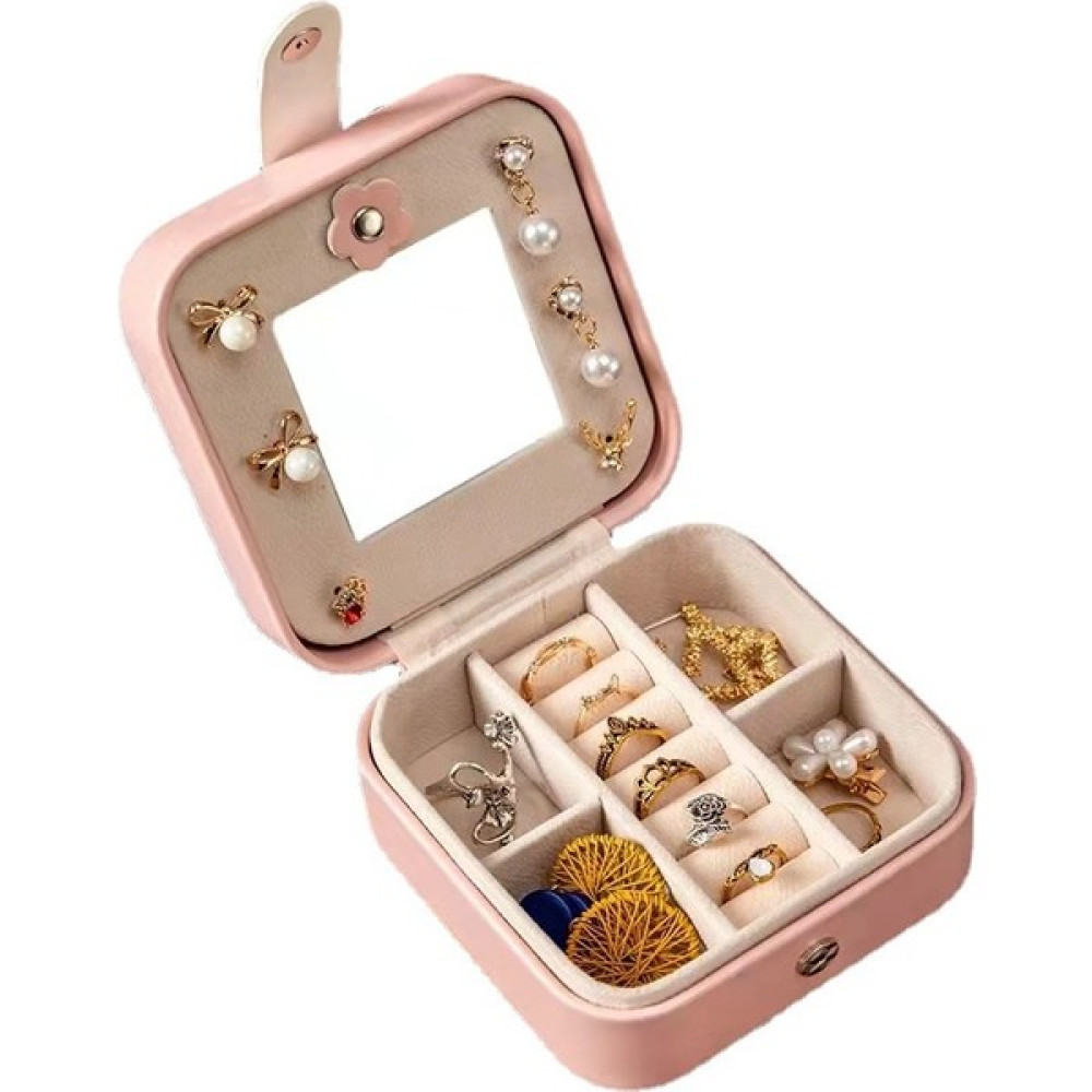 Digital Home Mücevher Kutusu Küçük Nefis Mücevher Saklama Kutusu Büyük Kapasiteli Mini Pu Mücevher Saklama Kutusu (Yurt Dışından) - 11 x 11 x 8.5 cm Eşya Saklama Kutusu Fiyatı