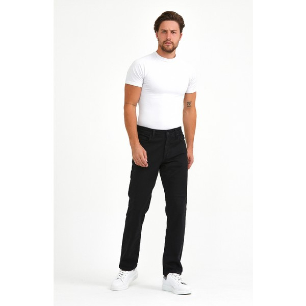 Digital Jeans Friendyol Digital Jeans Normal Kesim Fermuarlı Geniş Paça Yüksek Bel Siyah Renk Baba Örme Kumaş Kot Pantolon Erkek Jeans / Kot Pantolon Fiyatı