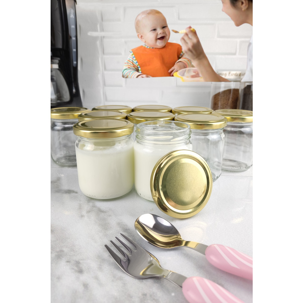 Digithome 10lu Mama – Yoğurt Kavanozu 210 Cc Gold Kapaklı - Kc063 - A170221 C320.016 Saklama Kapları Fiyatı