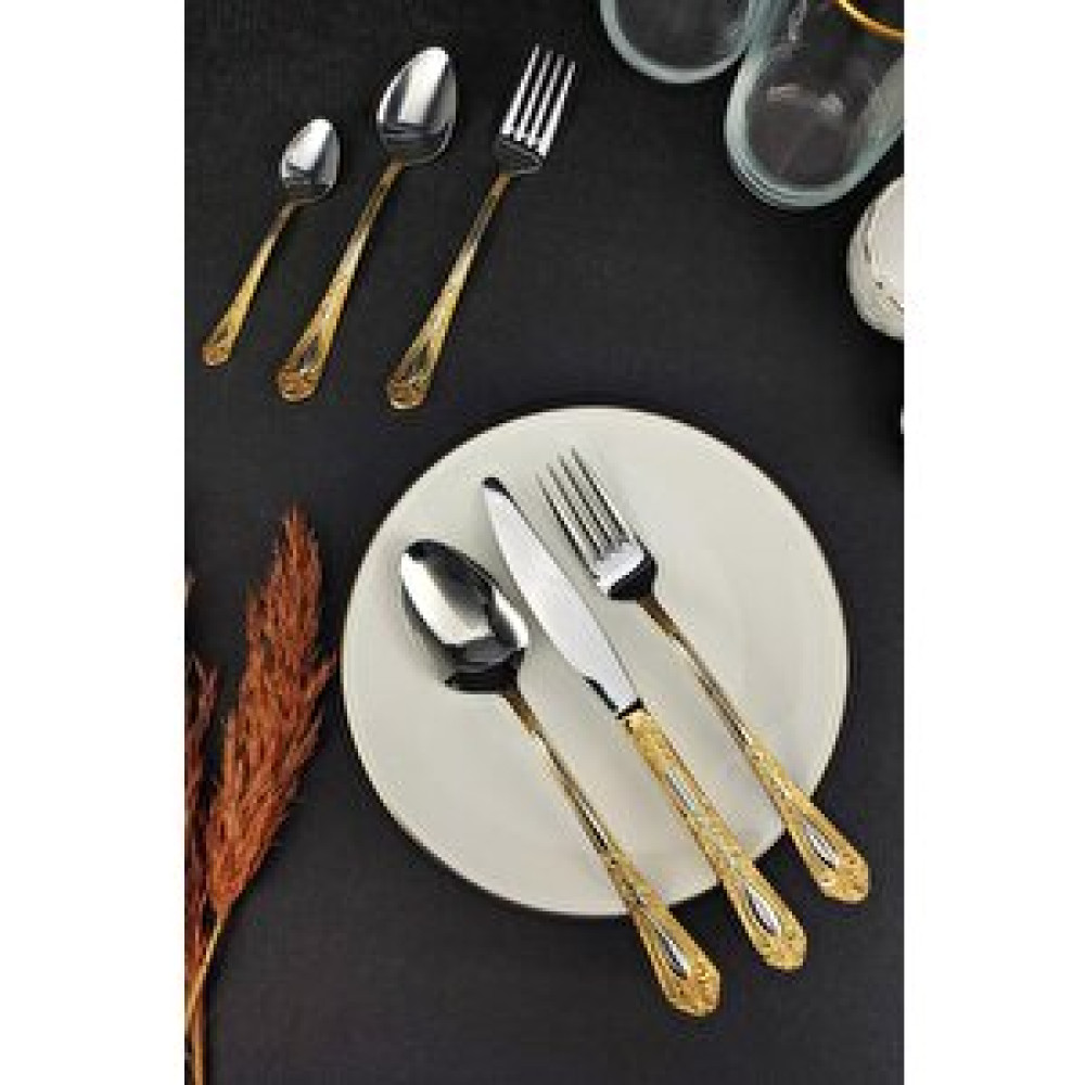 Digithome Acar Haven 72 Parça Çelik Çatal Kaşık Bıçak Seti Gold - Yt-05794 C320.033 Çatal / Kaşık / Bıçak Takımları Fiyatı