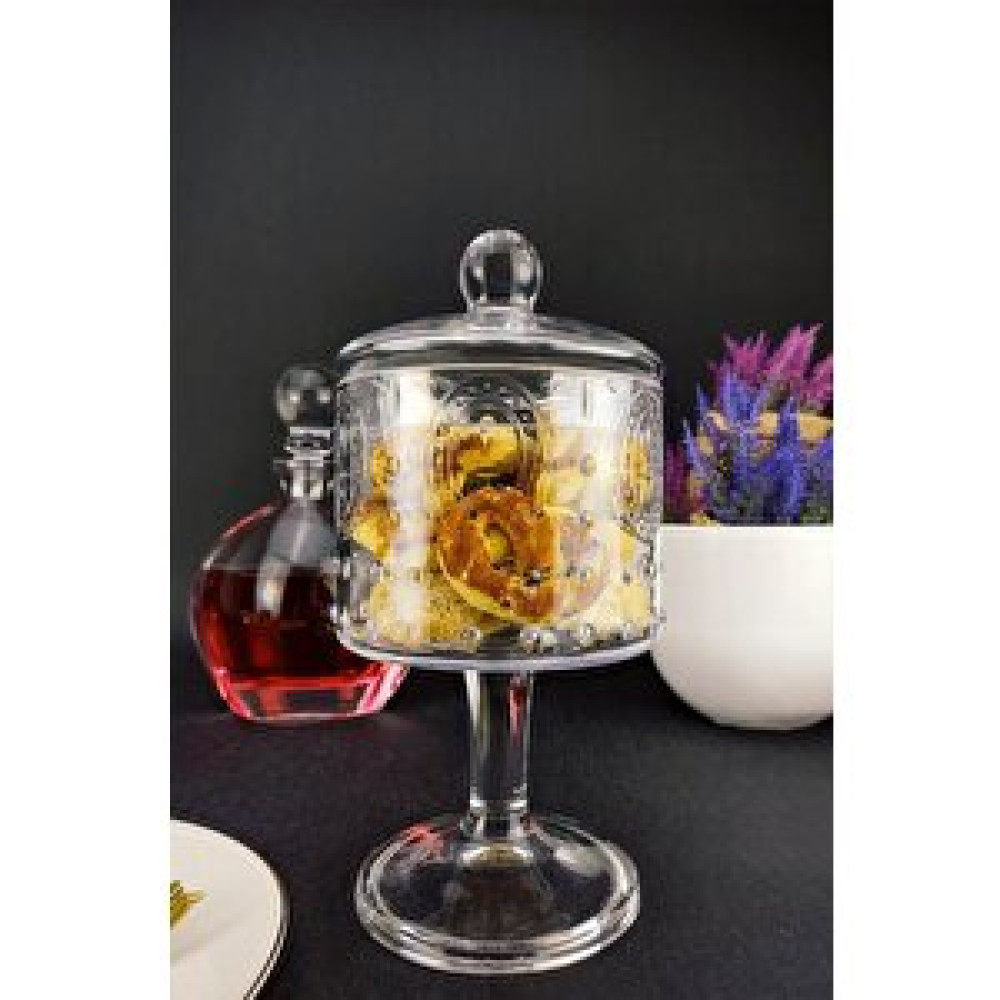 Digithome Ayaklı Cam Sunumluk Kurabiyelik Ve Şekerlik 22 Cm – Fl.ifd.600 C1-1-288 Fincan / Bardak / Kahve Takımı Fiyatı