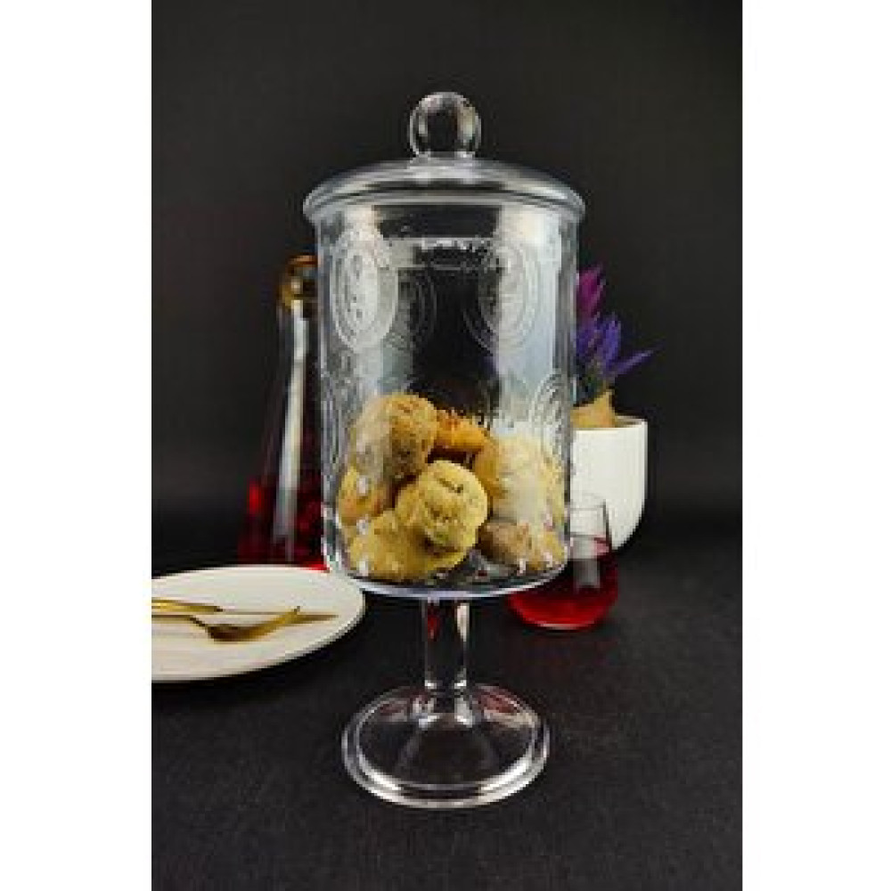 Digithome Ayaklı Cam Sunumluk Kurabiyelik Ve Şekerlik 27 Cm – Fl.ifd.601 C1-1-288 Kase Fiyatı