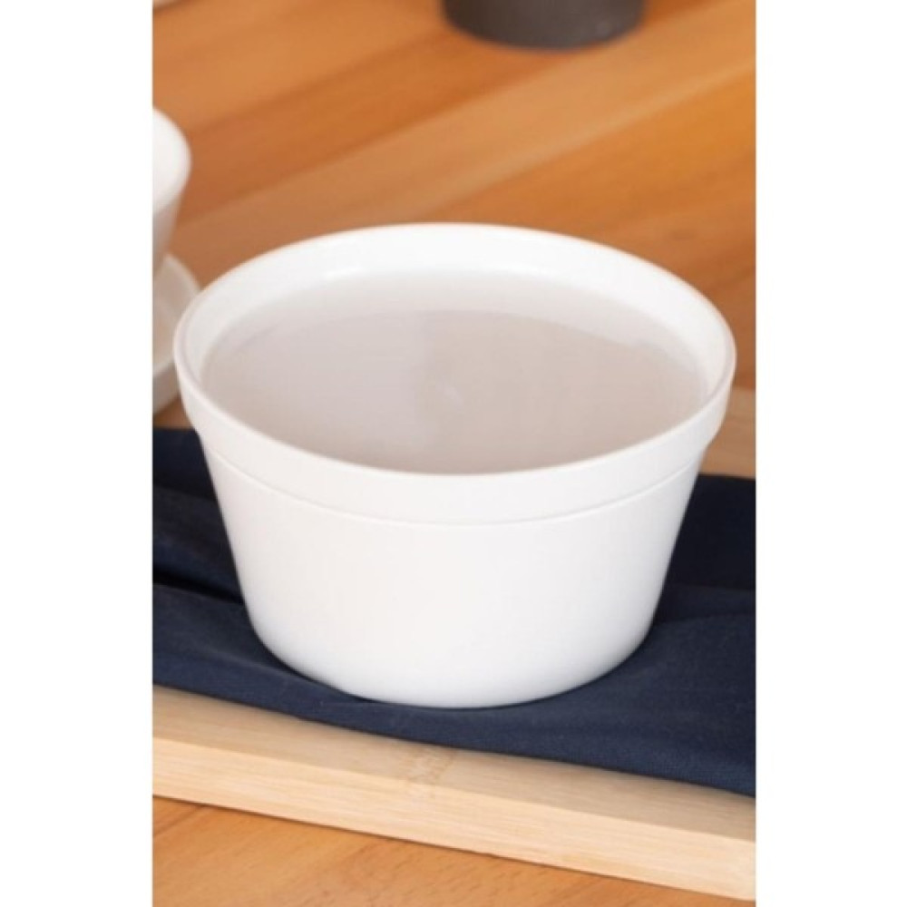 Digithome Bianco Perla Porselen Kapaklı Fırın Kabı Yuvarlak Beyaz 14,5 cm - SCT-05425 Tepsiler / Fırın Kapları Fiyatı